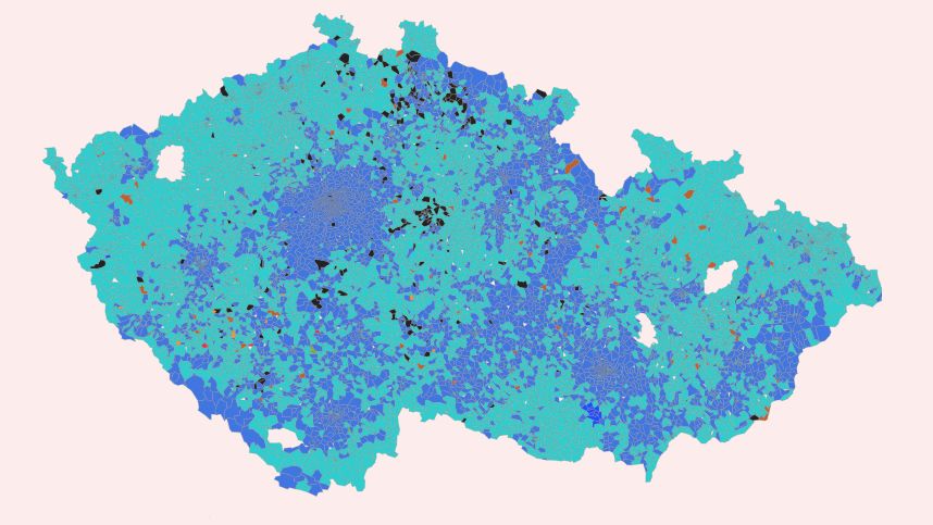 Nejpodrobnější výsledky voleb: Unikátní mapa všech okrsků Česka